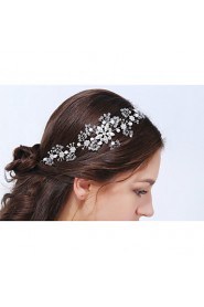 Women's Sterling Silver / Alloy Headpiece-Wedding / Special Occasion / Casual Headbands 1 Piece Clear Round