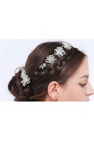 Women's Silver / Alloy Headpiece - Wedding / Special Occasion / Casual Headbands / Hair Clip / Hair Pin 3 Pieces