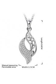 Cremation Jewelry 925 sterling silver Leaf Pave Zircon Pendant Necklace for Women