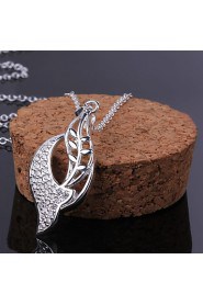 Cremation Jewelry 925 sterling silver Leaf Pave Zircon Pendant Necklace for Women