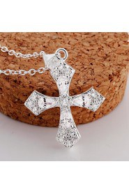 Cremation Jewelry 925 sterling silver Cross Pave Zircon Pendant Necklace for Women