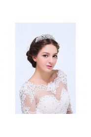 Women's Sterling Silver / Alloy Headpiece-Wedding / Special Occasion / Casual Tiaras 1 Piece Clear Round