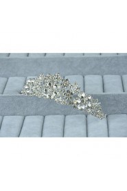 Women's Sterling Silver / Alloy Headpiece-Wedding / Special Occasion / Casual Tiaras 1 Piece Clear Round