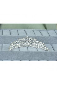 Women's Sterling Silver / Alloy Headpiece-Wedding / Special Occasion / Casual Tiaras 1 Piece Clear Round