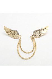 Inlay Diamond Wing Brooch (1Pc)