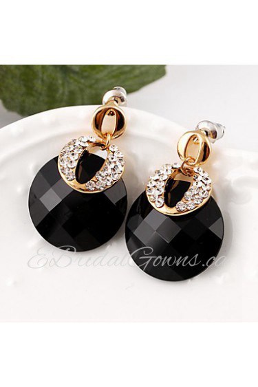 Korean Version Of The Trend Of High-grade Green Zircon Crystal Gemstone Earrings Fashion Dinner Accessories