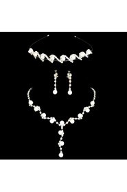 Jewelry Set Women's Anniversary / Wedding / Engagement / Birthday / Gift / Party / Special Occasion Jewelry Sets AlloyImitation Pearl /