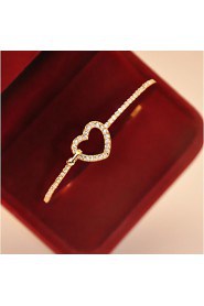 Lucky Star Women's Elegant Cut Out Heart Type Bracelet