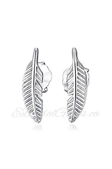 Shinning Real 925 Silver Small Leaf Stud Earrings New Statement Wedding Gifts Plant Jewelry Korean Fashion