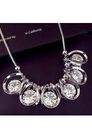 Luxury Brand Crystal Flower Necklace Gold Plated Chain Choker Statement Necklaces Pendants Rhinestone