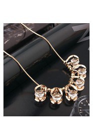 Luxury Brand Crystal Flower Necklace Gold Plated Chain Choker Statement Necklaces Pendants Rhinestone