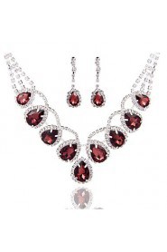 Ladies'/Women's Alloy Wedding/Party Jewelry Set With Pearl/Rhinestone