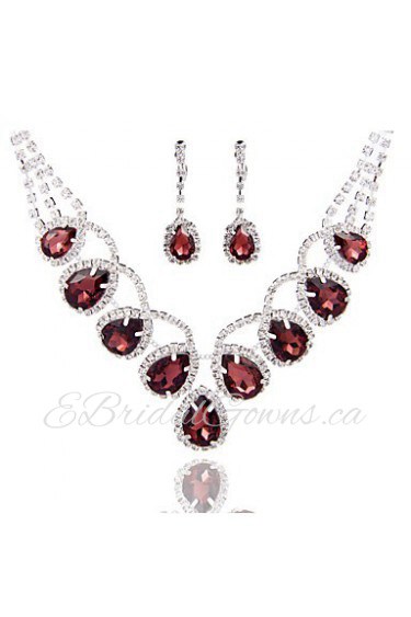 Ladies'/Women's Alloy Wedding/Party Jewelry Set With Pearl/Rhinestone