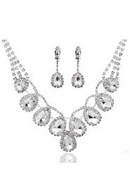 Ladies'/Women's Alloy Wedding/Party Jewelry Set With Pearl/Rhinestone