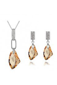 Thousands of colors Women's Alloy Jewelry Set Crystal