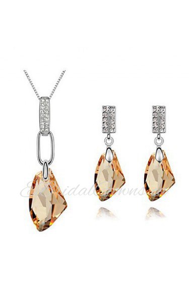 Thousands of colors Women's Alloy Jewelry Set Crystal