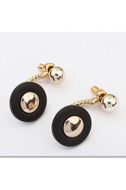 Button-type Alloy Round Fashion Dinner Earrings