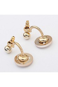 Button-type Alloy Round Fashion Dinner Earrings