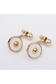 Button-type Alloy Round Fashion Dinner Earrings