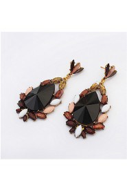 Women's Fashion Earrings Black Resin Earring Sweet Dangle Earring For Women Girls