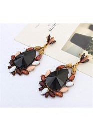 Women's Fashion Earrings Black Resin Earring Sweet Dangle Earring For Women Girls