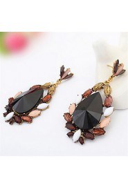 Women's Fashion Earrings Black Resin Earring Sweet Dangle Earring For Women Girls