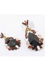 Women's Fashion Earrings Black Resin Earring Sweet Dangle Earring For Women Girls