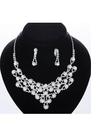 Elegant Alloy With Rhinestone Ladies' Jewelry Sets