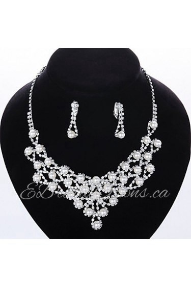 Elegant Alloy With Rhinestone Ladies' Jewelry Sets