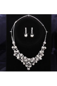 Elegant Alloy With Rhinestone Ladies' Jewelry Sets