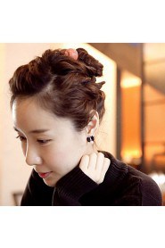 Korean version of The Import Sweet Diamond Bow Pearl Pendant Earrings