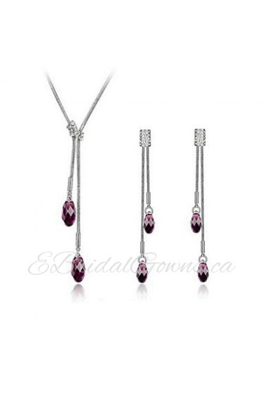 Jewelry Set Women's Party Jewelry Sets Alloy / Rhinestone Rhinestone Necklaces / Earrings Silver