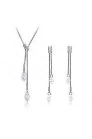 Jewelry Set Women's Party Jewelry Sets Alloy / Rhinestone Rhinestone Necklaces / Earrings Silver