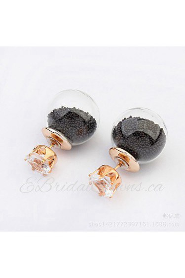 New Favorite Summer Transparent Hollow Earrings Simple Fashion Candy Color Transparent Bulb Earrings