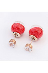 New Favorite Summer Transparent Hollow Earrings Simple Fashion Candy Color Transparent Bulb Earrings