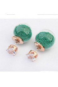 New Favorite Summer Transparent Hollow Earrings Simple Fashion Candy Color Transparent Bulb Earrings