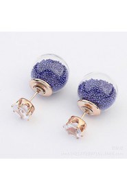 New Favorite Summer Transparent Hollow Earrings Simple Fashion Candy Color Transparent Bulb Earrings