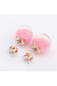 New Favorite Summer Transparent Hollow Earrings Simple Fashion Candy Color Transparent Bulb Earrings