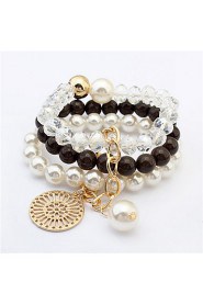 European And American Fashion Atmosphere Pearl Disc Bracelet