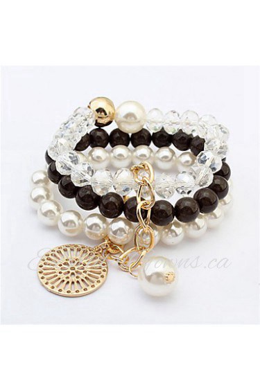 European And American Fashion Atmosphere Pearl Disc Bracelet