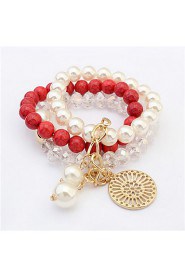 European And American Fashion Atmosphere Pearl Disc Bracelet