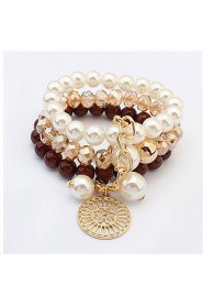 European And American Fashion Atmosphere Pearl Disc Bracelet