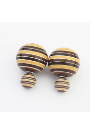 Colorful Sweet Candy-colored Hot Air Balloon Sided Wear Earrings