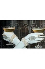 Pearl Rhineston Bracelet Wrist Corsage Ring for Party & Wedding (1 pc)