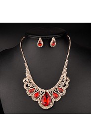 Jewelry Set Women's Anniversary / Wedding / Birthday / Gift / Party / Special Occasion Jewelry Sets Rhinestone CrystalNecklaces /