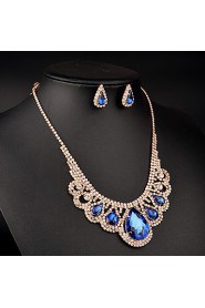 Jewelry Set Women's Anniversary / Wedding / Birthday / Gift / Party / Special Occasion Jewelry Sets Rhinestone CrystalNecklaces /