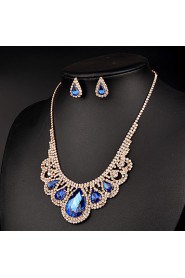 Jewelry Set Women's Anniversary / Wedding / Birthday / Gift / Party / Special Occasion Jewelry Sets Rhinestone CrystalNecklaces /