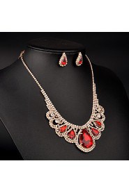 Jewelry Set Women's Anniversary / Wedding / Birthday / Gift / Party / Special Occasion Jewelry Sets Rhinestone CrystalNecklaces /