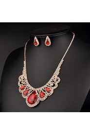 Jewelry Set Women's Anniversary / Wedding / Birthday / Gift / Party / Special Occasion Jewelry Sets Rhinestone CrystalNecklaces /