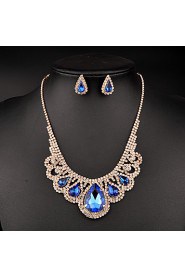 Jewelry Set Women's Anniversary / Wedding / Birthday / Gift / Party / Special Occasion Jewelry Sets Rhinestone CrystalNecklaces /